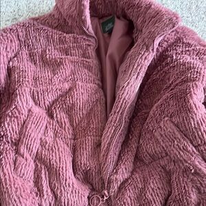 Cozy Pink Chenille Jacket. Worn once